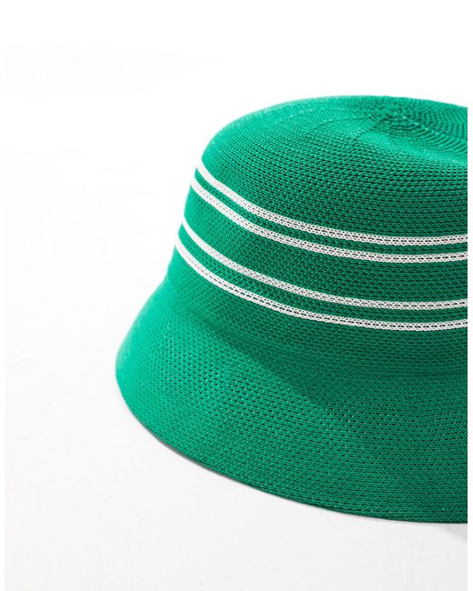 ASOS Green Bucket Hat With Contrast Stripe for men