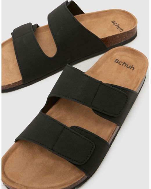 Schuh Brown Sabe Footbed Sandals for men