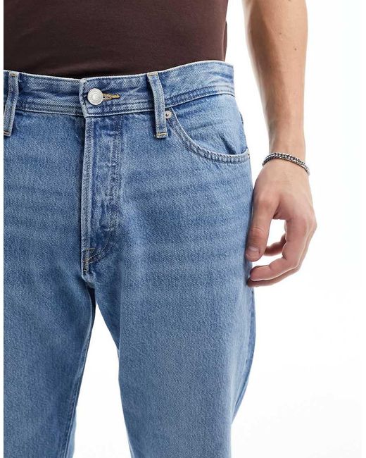 Jack & Jones Blue Chris Straight Fit Jeans for men