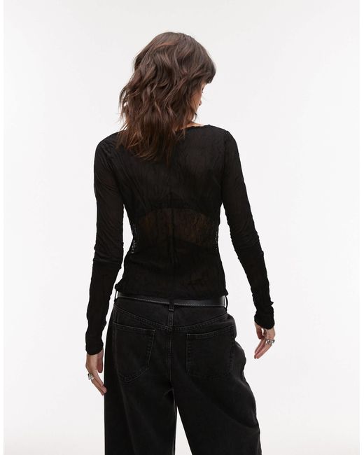 TOPSHOP Black – langärmliges oberteil