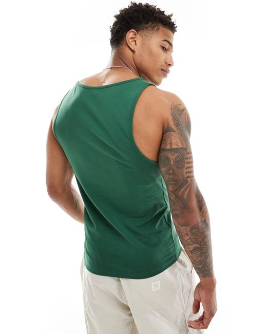 ASOS Green Muscle Fit Singlet for men