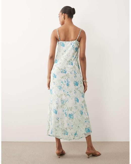 Vero Moda White Smilla Chiffon Cowl Neck Cami Midi Dress