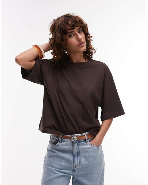 T-shirt oversize coupe carrée & Other Stories en coloris Brown