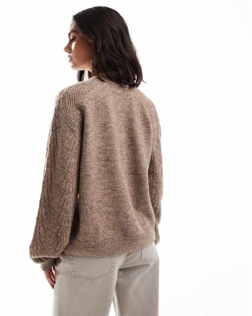 Object Brown Knitted Tie Front Cardigan