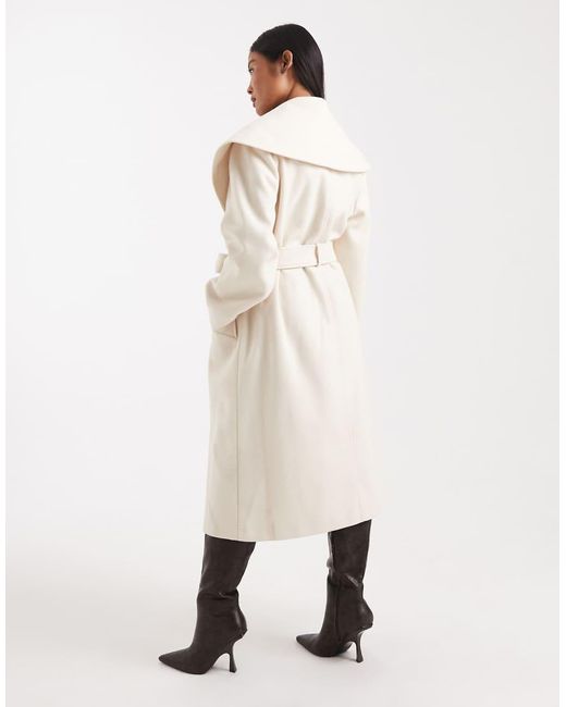 Miss Selfridge Natural Formal Wrap Coat