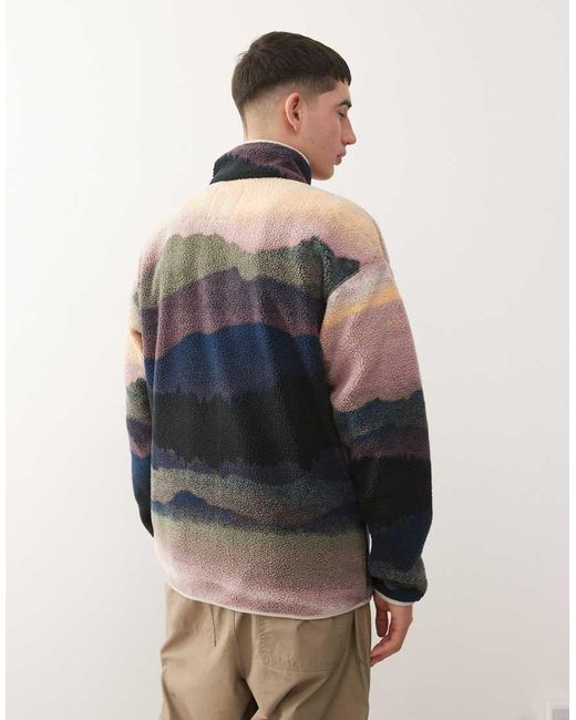 Columbia Blue Helvetia Ii Printed Half Snap Fleece for men