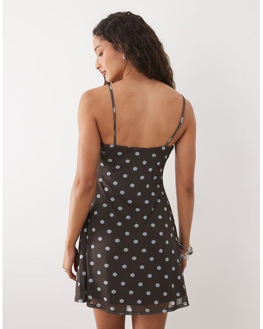ASOS Black Cami Mesh Mini Dress