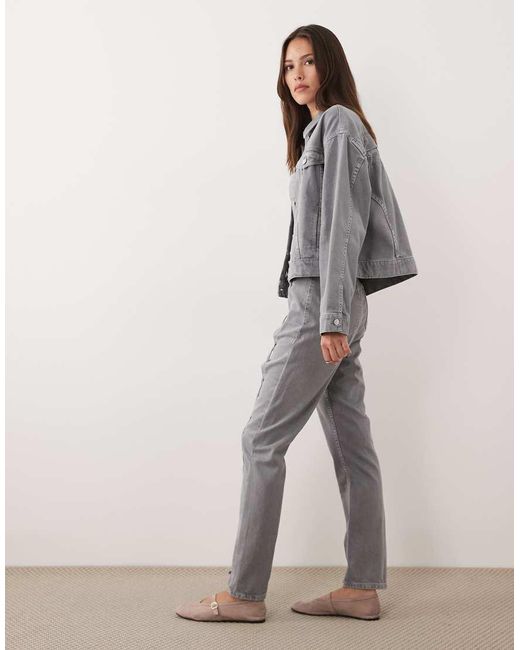 ASOS Gray 90s Straight Jeans