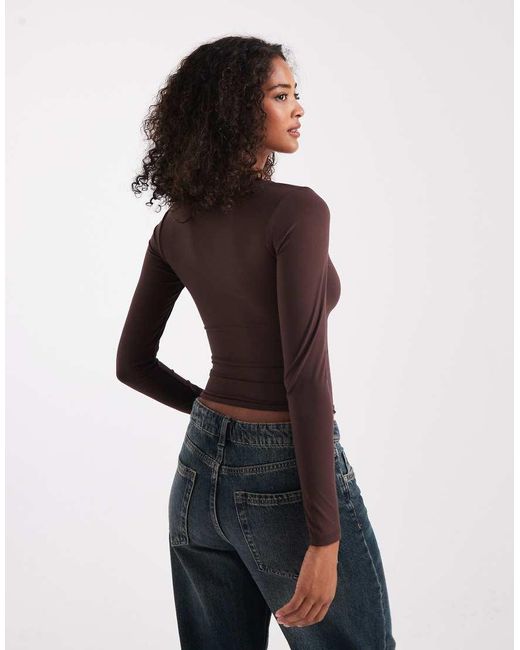 Cotton On Brown Hold Me Long Sleeve
