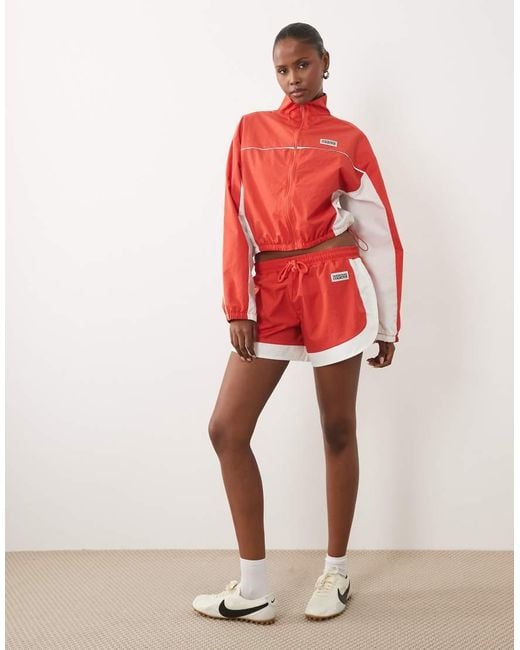 ASOS Red Weekend Collective Nylon Track Runner Shorts