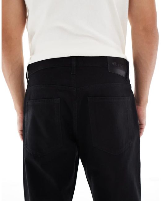 Vaqueros Negros De Corte Recto Edge De Only & Sons de hombre de color White