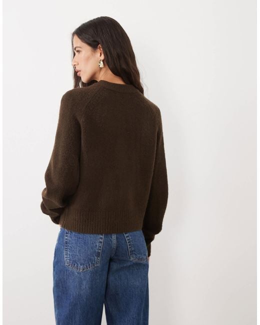 Threadbare Blue Crew Neck Cardigan