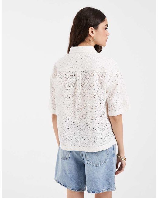Levi's Natural Harlie Short Sleeve Lace Shirt