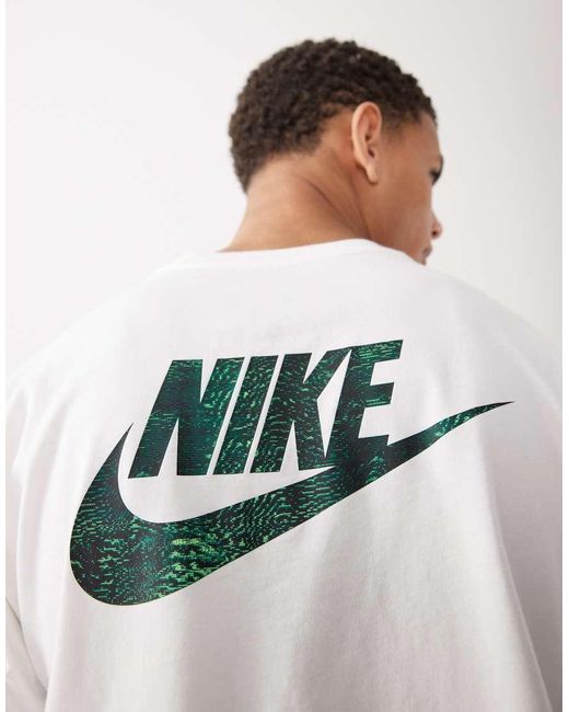 Nike Green Swoosh Sci-Fi Backprint Logo T-Shirt for men