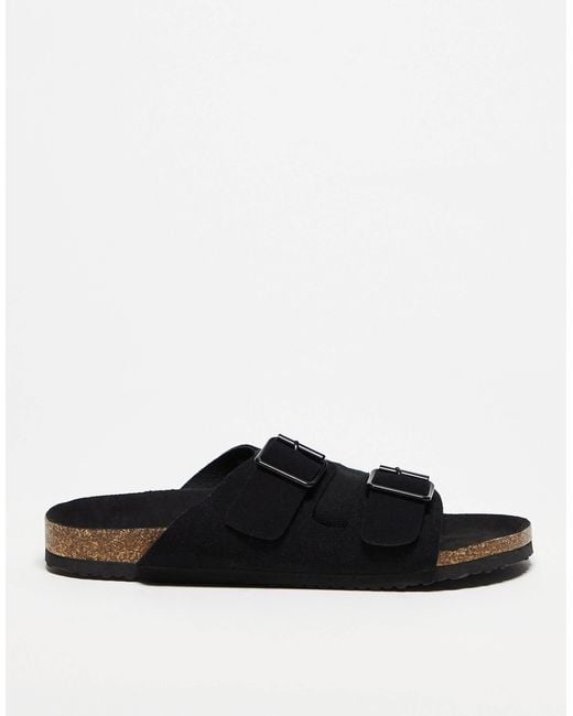 ASOS Black Two Strap Sandals for men