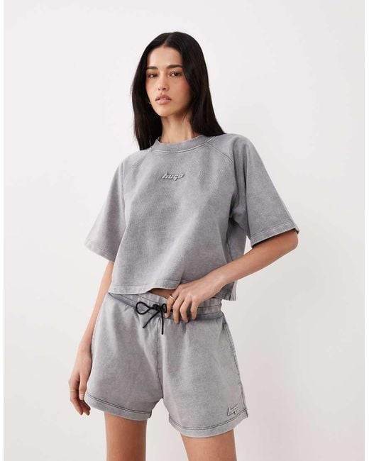 HUGO Gray Norlina Drawstring Jersey Shorts