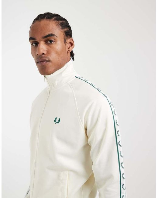 Fred Perry Natural Contrast Taped Track Jacket for men