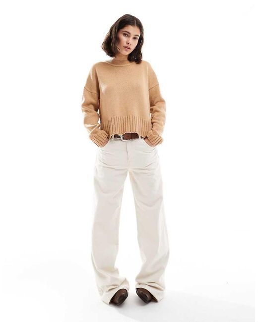 Brave Soul White Crew Neck Jumper With Side Split