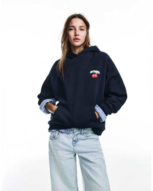 Pull&Bear Blue – kapuzenpullover