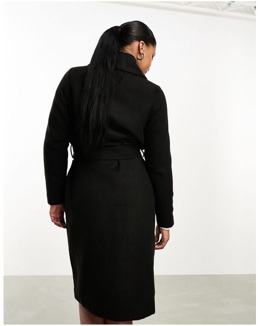 Mira - manteau élégant à col châle Threadbare en coloris Black