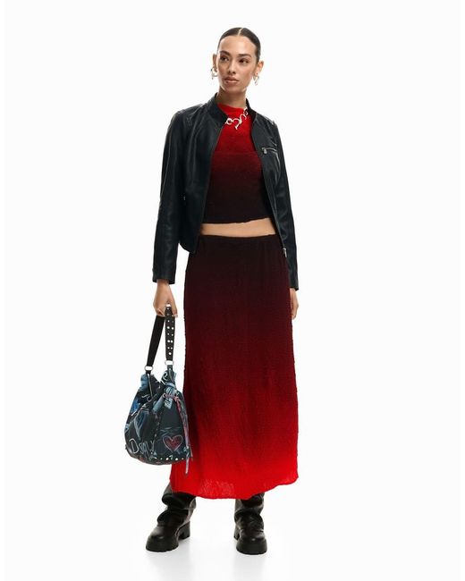 Desigual Red Gradient Blouse