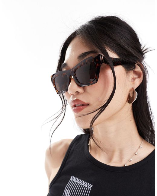 & Other Stories Black Premium Round Cat Eye Sunglasses