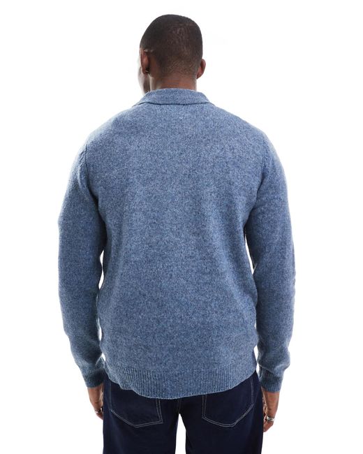 Threadbare – polo-strickpullover in Blue für Herren