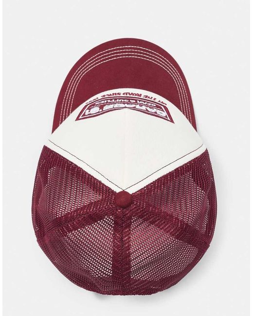 Pull&Bear Pink Garage'91 Trucker Cap for men