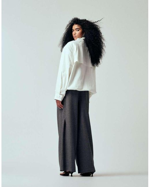 ASOS Gray Iconic Funnel Neck Sports Jacket
