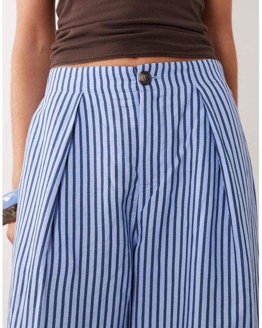 Mango Blue Relaxed Pants