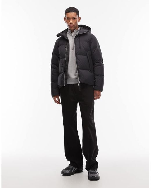 ARKET Gray Down Filled Puffer Jacket With Hood for men