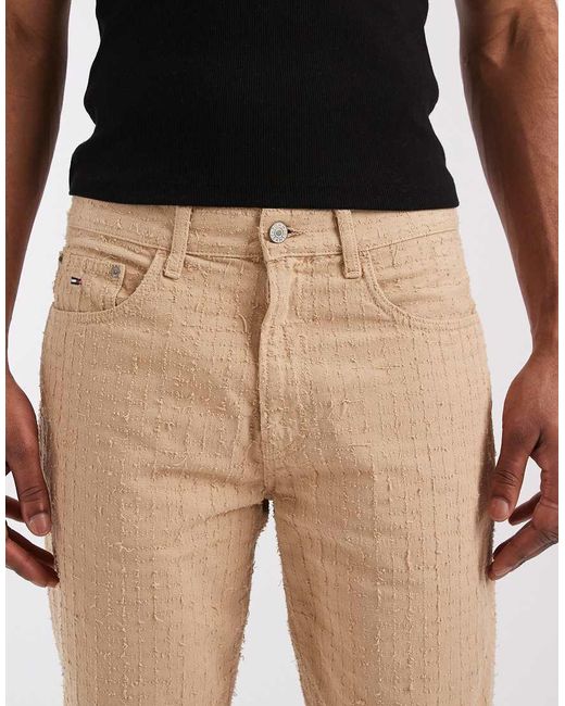 Tommy Hilfiger Natural Jaimie Punch Needle Trousers Co-Ord for men