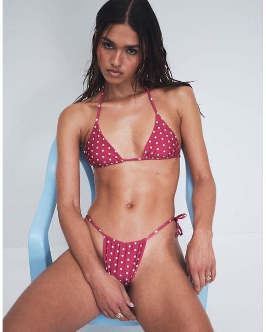 VDM The Label Red Triangle Bikini Top