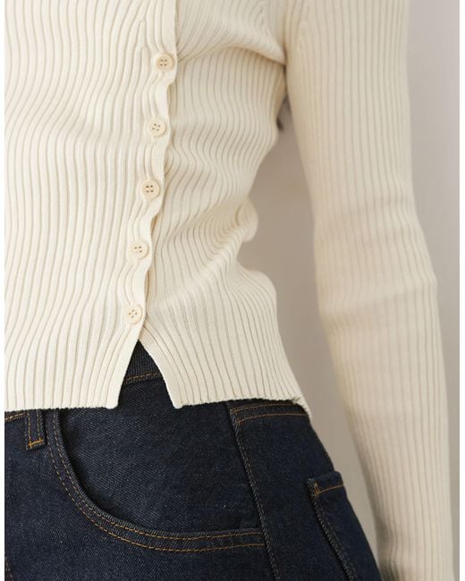 Mango Natural Knitted Cardigan