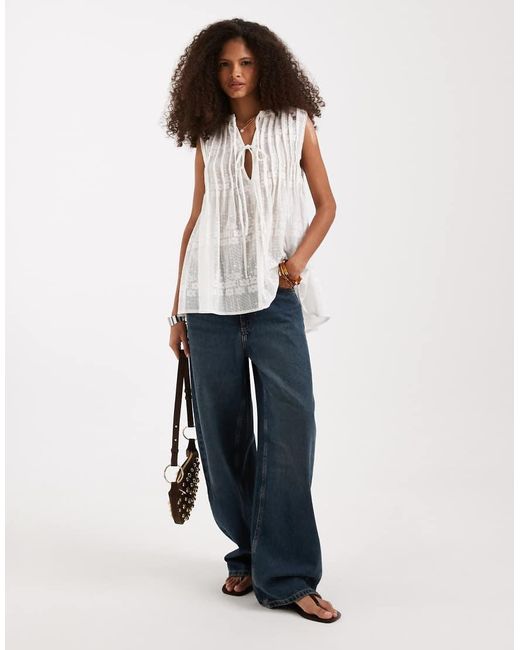 Free People White Moon Magic Boho Tunic