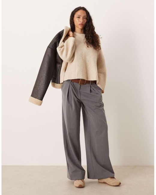 JJXX Natural Oversized Boxy Rib Knit Jumper