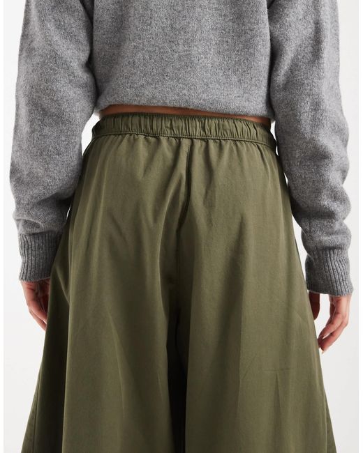 ASOS White Side Pleat Barrel Leg Trouser