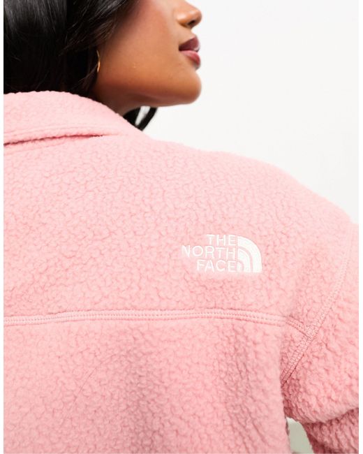 The North Face Pink Cropped Sherpa Fleece