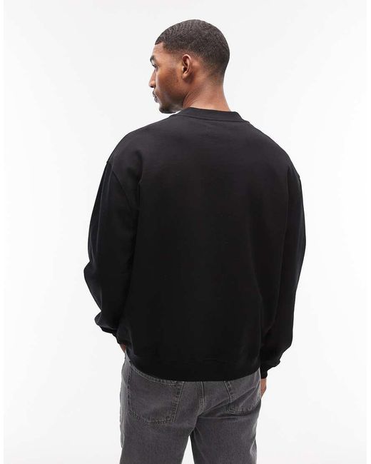 AllSaints Blue Xander Crewneck Logo Sweatshirt for men