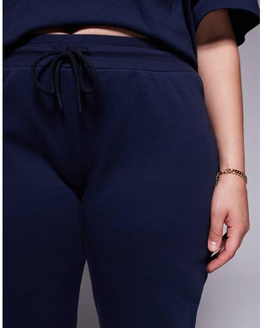 ASOS Blue Asos Design Curve Co-ord Interlock Flared jogger