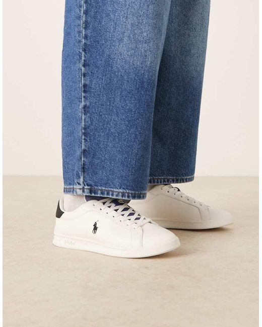 Polo Ralph Lauren Blue Heritage Court Ii Leather Sneakers for men