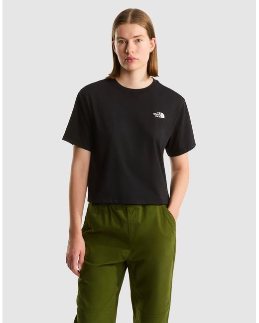 The North Face Green W Evolution Simple Dome Crop Rlx Ss Tee