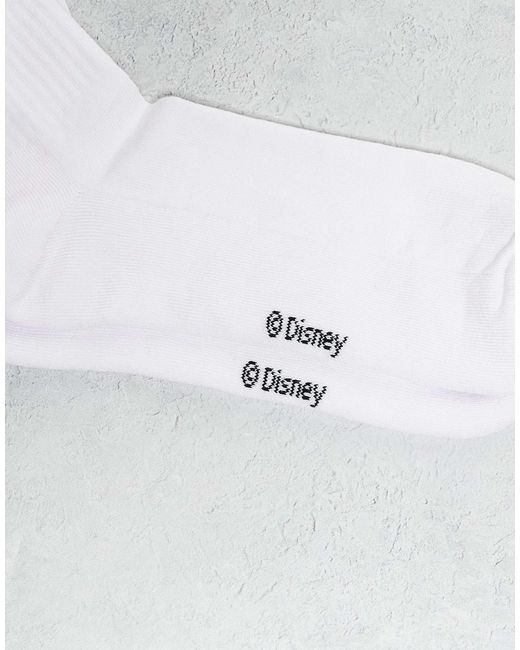 ASOS White 2 Pack Sock With Disney's Mickey Fantasia Graphic for men