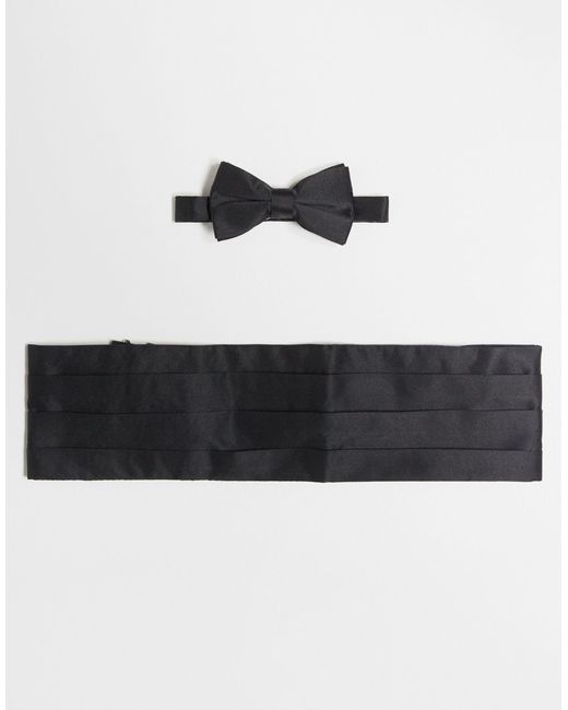 French Connection White Bow Tie And Cumberband for men