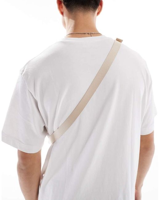 ASOS White Nylon Quilted Bumbag for men