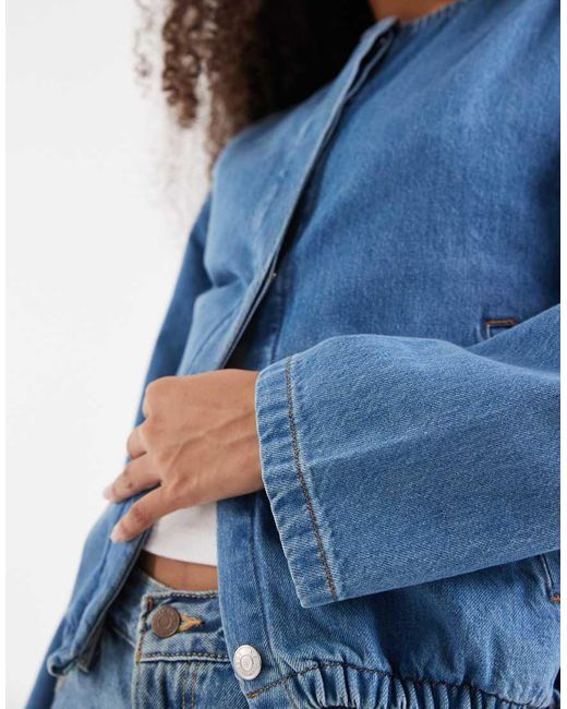 ASOS Blue Denim Bomber Jacket