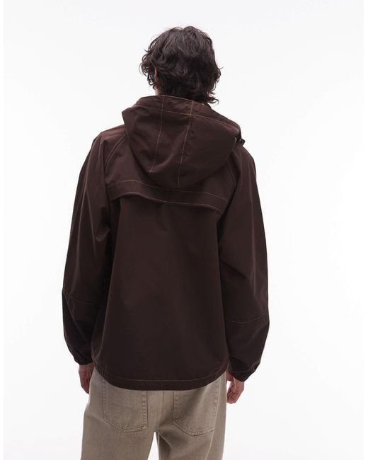 Gramicci Brown Salem Hooded Utility Jacket for men