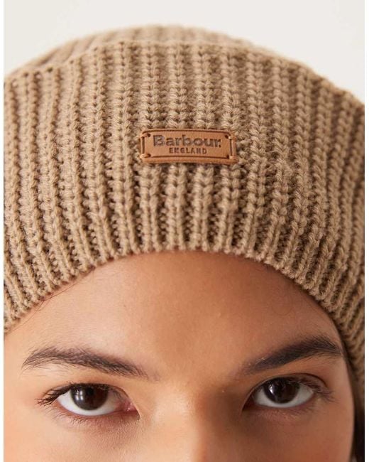 Barbour Blue Beldon Knitted Beret Hat