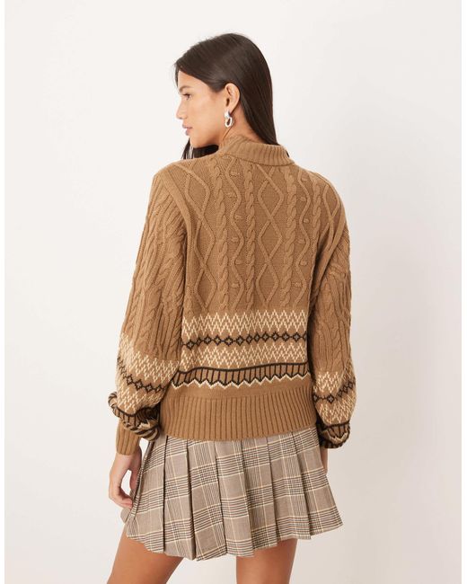 Threadbare Brown – grobstrickpullover