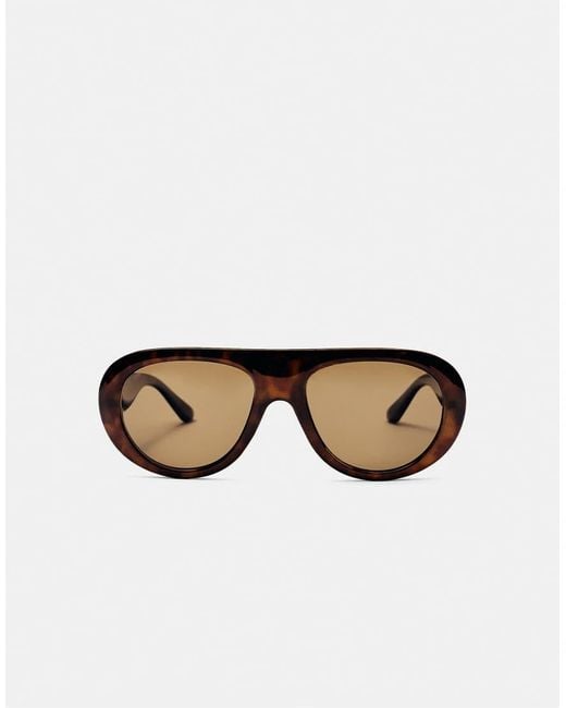 Pull&Bear Brown Aviator Sunglasses